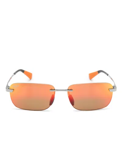 Maui Jim Lanakila Rimless Sunglasses In Silver
