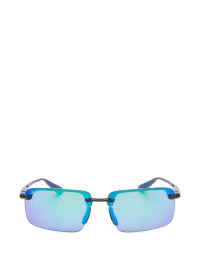 Maui Jim Laulima Square-frame Sunglasses In Blue