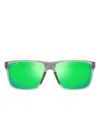 Maui Jim Lehopulu Rectangle-frame Sunglasses In Green