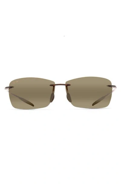 Maui Jim Lighthouse 65mm Polarized Rectangle Sunglasses In Brown