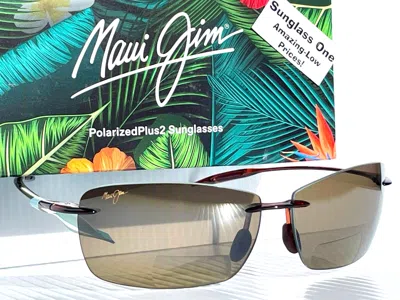 Pre-owned Maui Jim Lighthouse Rootbeer Polarized Bronze +2.5 Readers Sunglass H423-26 In Brown