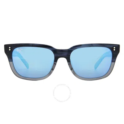Maui Jim Likeke Blue Hawaii Rectangular Unisex Sunglasses B894-03 54