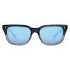 Maui Jim Likeke Blue Hawaii Rectangular Unisex Sunglasses B894-03 54 In Blue