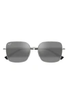 Maui Jim Lipine 55mm Polarized Flat Front Square Sunglasses In Gray
