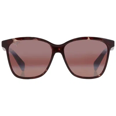 Maui Jim Liquid Sunshine Maui Rose Butterfly Ladies Sunglasses R601-04 58 In Brown