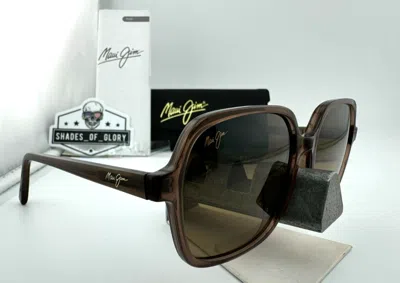 Pre-owned Maui Jim Little Bell Mj 860-19b Light Espresso Hcl Bronze Polarized Sunglasses