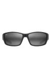 Maui Jim Local Kine 61mm Polarized Sunglasses In Black/grey/maroon