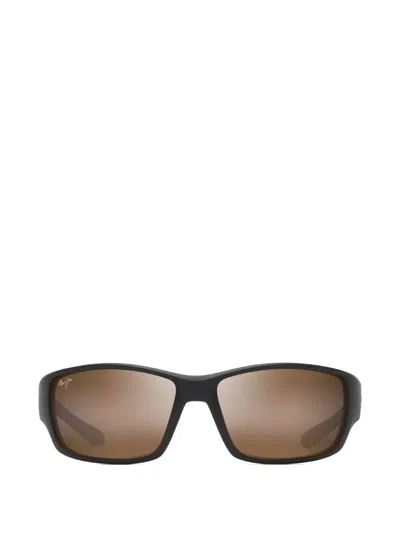 Maui Jim Local Kine Rectangle-frame Sunglasses In Black