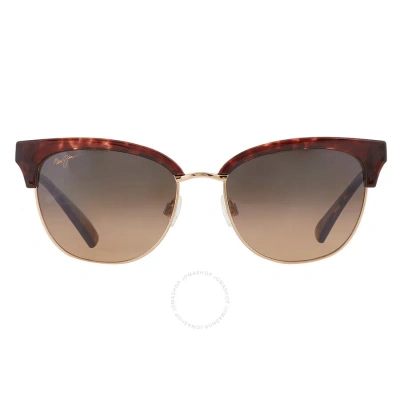 Maui Jim Lokelani Hcl Bronze Cat Eye Sunglasses Hs825-10 55 In Brown