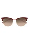 Maui Jim Lokelani Tortoiseshell-frame Sunglasses In Red