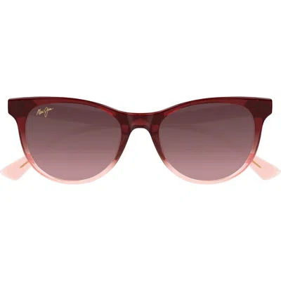 Maui Jim Lonomea 52mm Polarized Cat Eye Sunglasses In Pink