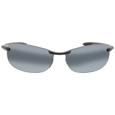 Maui Jim Makaha Grey Oval Unisex Sunglasses 405-02 64 In ["grey"]