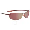 Maui Jim Makaha Hcl Bronze Wrap Unisex Sunglasses H405-10 65 In Brown