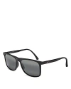 Maui Jim Makamae 619-02 Flattop Polarized Sunglasses In Black/gray Polarized Solid