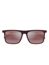 Maui Jim Makamae Square-frame Sunglasses In Brown