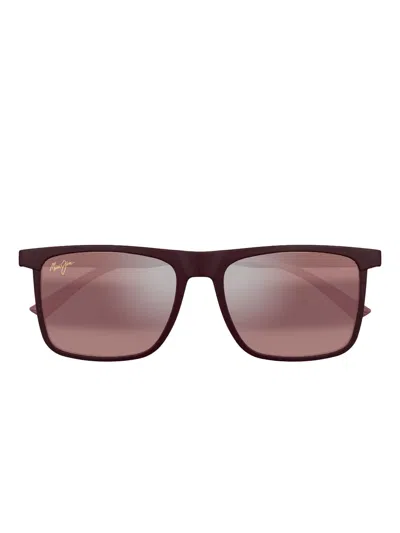 Maui Jim Makamae Square-frame Sunglasses In Brown