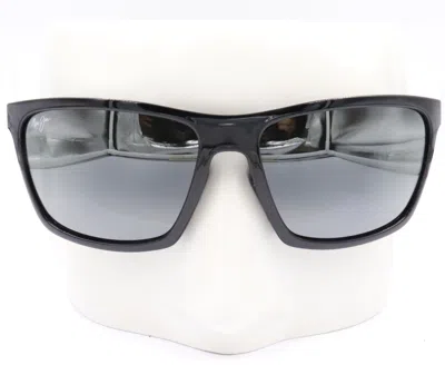 Pre-owned Maui Jim Makoa Gray Polarized Black Wrap Sunglasses 804-02 $279 In Neutral Gray