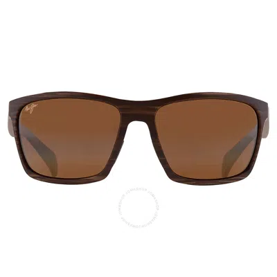 Maui Jim Makoa Hcl Bronze Wrap Unisex Sunglasses H804-25w 59 In Bronze / Brown