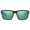 Maui Jim Makoa Mauigreen Rectangular Unisex Sunglasses Gm804-2m 59 In Black
