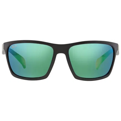 Maui Jim Makoa Mauigreen Rectangular Unisex Sunglasses Gm804-2m 59 In Black