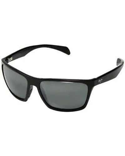 Pre-owned Maui Jim Makoa Polarized Sunglasses 804-02 Black/gray Mirror Glass