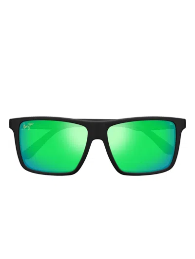 Maui Jim Mamalu Bay Square-frame Sunglasses In Green