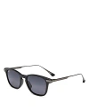 Maui Jim Manaolana Polarized Square Sunglasses, 51mm In Black/gray Polarized Solid
