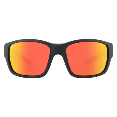 Maui Jim Mangroves Hawaii Lava Wrap Men's Sunglasses Rm604-02a 60 In Black