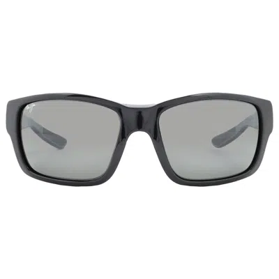 Maui Jim Mangroves Neutral Grey Wrap Men's Sunglasses 604-02 60 In Black