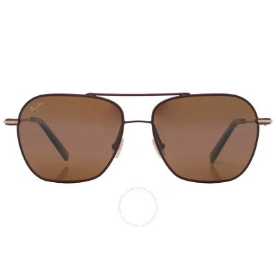 Maui Jim Mano Hcl Bronze Navigator Unisex Sunglasses H877-01 57 In Bronze / Brown / Dark / Gold