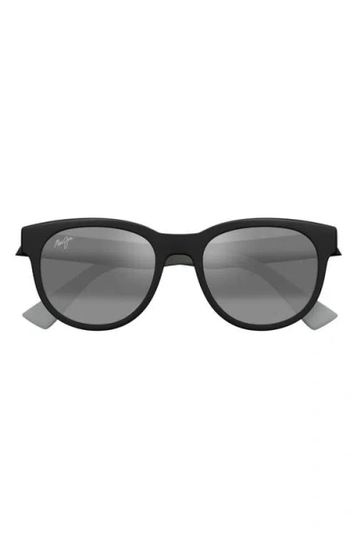 Maui Jim Maoli 52mm Polarizedplus2® Round Sunglasses In Black