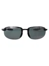 Maui Jim Metal Matte Silver Nylon Sunglasses In Gray