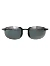 Maui Jim Metal Matte Silver Nylon Sunglasses In Gray