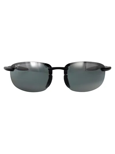 Maui Jim Matte Black Nylon Sunglasses In Gray