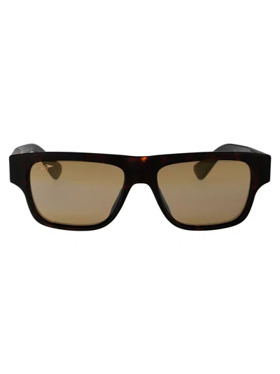 MAUI JIM MAUI JIM MATTE DARK HAVANA ACETATE SUNGLASSES