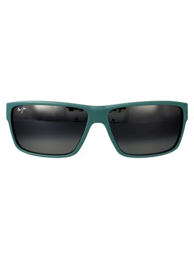 Maui Jim Matte Dark Military Green Acetate Sunglasses
