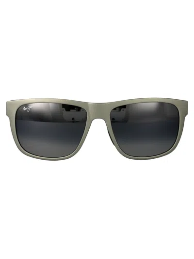 Maui Jim Matte Grey Green Acetate Sunglasses