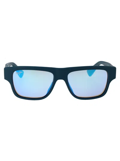 MAUI JIM MAUI JIM MATTE PETROL BLUE ACETATE SUNGLASSES