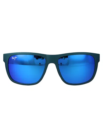 Maui Jim Matte Teal Blue Acetate Sunglasses