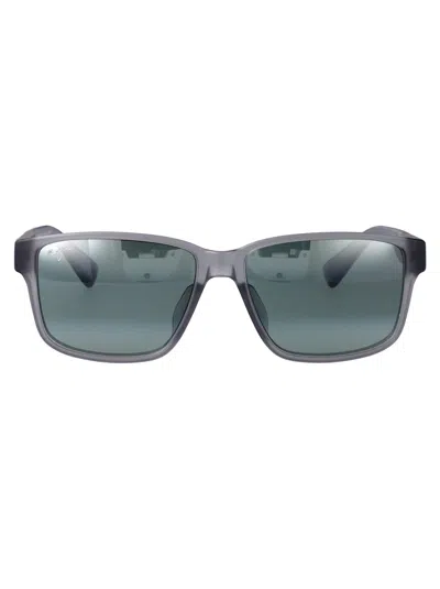 Maui Jim Matte Transparent Grey Nylon Sunglasses In Gray