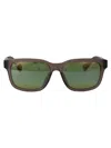 Maui Jim Matte Transparent Grey Plastic Sunglasses In Brown