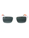 Maui Jim Matte White Neutral Grey Acetate Sunglasses In Blue