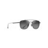 Maui Jim Kahana Neutral Grey Navigator Unisex Sunglasses Gs640-17 53 In Gray