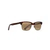 Maui Jim Kawika Gld Hcl Wayfarer Polarized Sunglasses In Brown