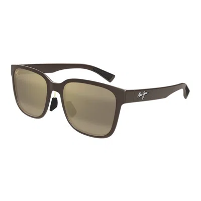 Maui Jim Paulele Af 57mm Polarizedplus2® Round Sunglasses In Brown/bronze