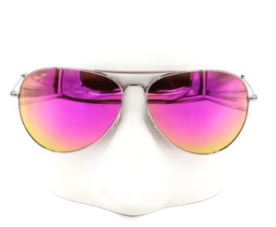 Pre-owned Maui Jim Mavericks Aviator Sunrise Polarized Rx. Sunglasses P264-16r $300 In Pink