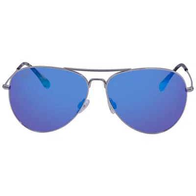 Maui Jim Mavericks Blue Hawaii Pilot Unisex Sunglasses B264-17 61 In Multi