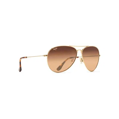 Maui Jim Mavericks Hs264-16 Sunglasses In Gold