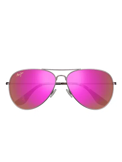 Maui Jim Mavericks Pilot-frame Sunglasses In Purple