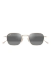 Maui Jim Mekala 48mm Polarized Square Sunglasses In Gray